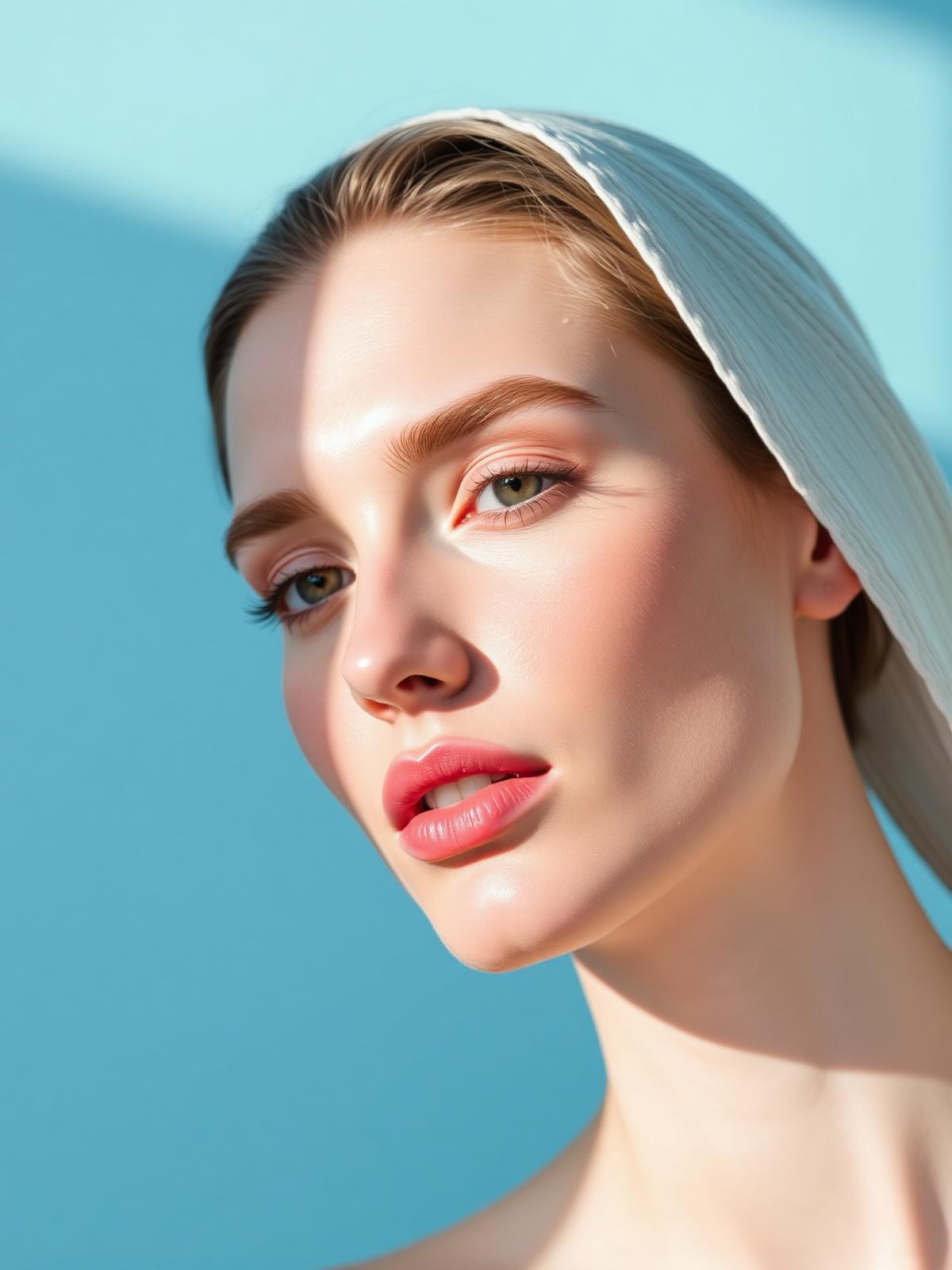 Dewy skin close-up